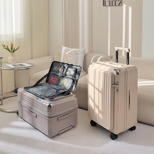 侧开盖行李箱2025新款r20寸大容量可扩展拉杆箱30密码皮箱结实耐