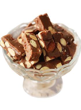 极速酥脆不粘牙太妃糖纯手工海盐巴旦木天花板小零食toffe焦糖不