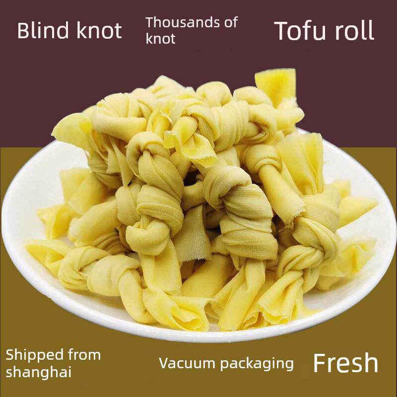 上海特产薄百叶结豆腐皮新