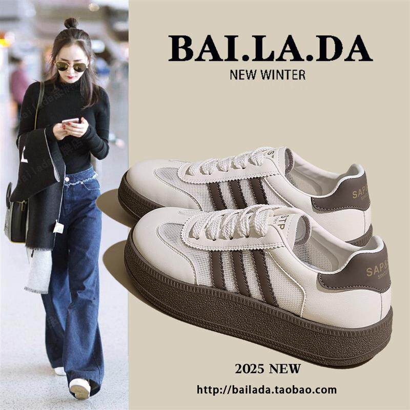 新品爆款透气网面德训鞋小白女鞋女款2025夏季夏天新款百搭休闲板