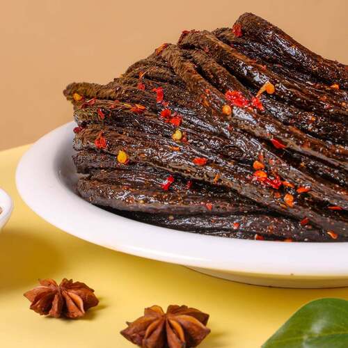 海洋虹超长豆角干辣条麻辣素牛筋一根面筋棒网红解馋怀旧零食小吃