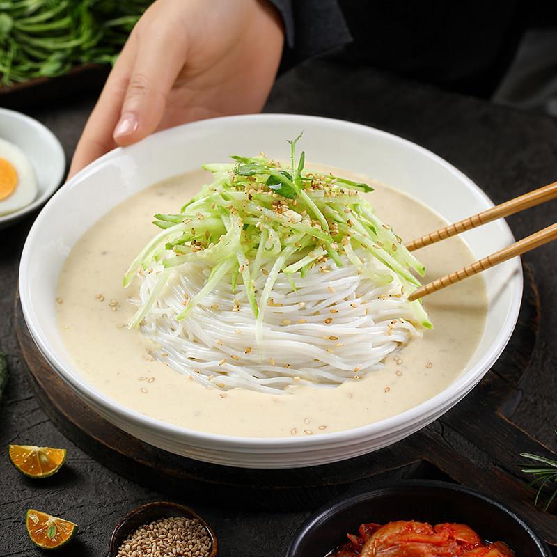 崔奶奶凉豆面延边朝鲜族特产豆浆面豆汁风味冰面延吉网红凉拌汤面