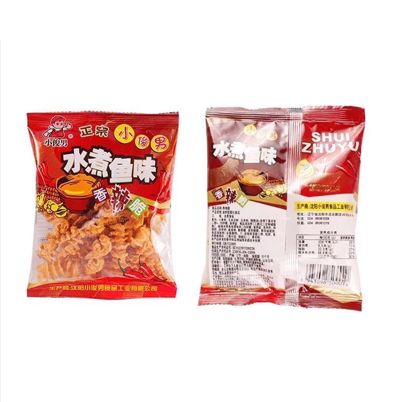 央妈推荐小俊男水煮鱼味香辣脆60小包装比萨卷童年怀旧解馋小零食
