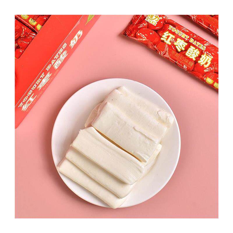 红枣奶糖休闲健康小零食盒装红枣酸奶味软糖过年糖果怀旧糖果