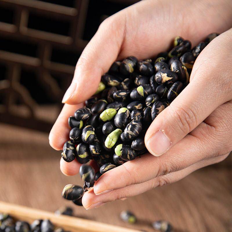 新品黑豆即食500g熟无盐炒