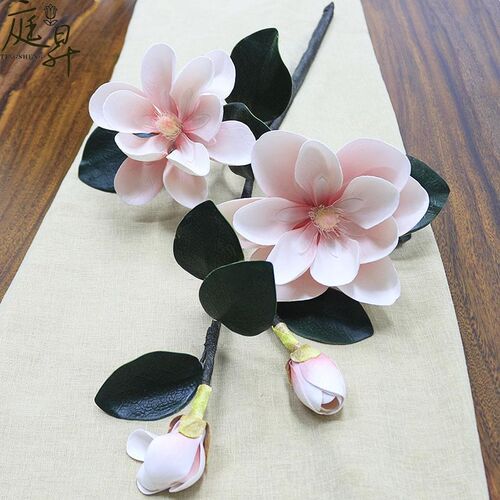 仿真玉兰花单枝  EV手感落地大玉兰花婚庆家居装饰中式仿真花