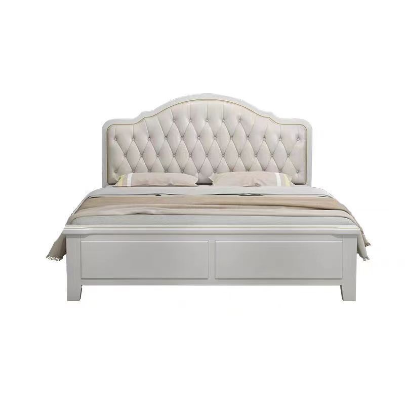 美式实木床1.8m主卧双人床软靠储物婚床现代简约轻奢1.5m欧式床