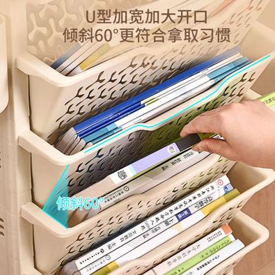 落地带轮可移动书架置物儿童阅读书架桌面书桌旁书架带轮落地简易