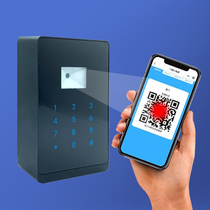 金属TCPIP扫码密码门禁一体机支持CPU卡扇区卡IC卡密码开门防护