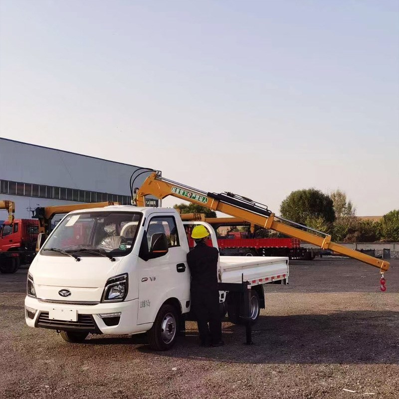 高栏车2吨折臂吊 3吨全液压伸缩移动小吊机 汽车底盘折臂吊改装