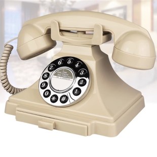 欧式仿古旋转拨号创意时尚酒店办公家用金属铃声老式复古电话座机