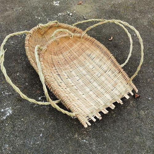 竹编撮箕农用挑土挑泥沙箢箕粪箕坑篼畚箕戳箕簸箕挑工地
