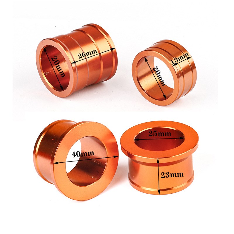 越野摩托车CR125/250R CRF250/450/X/R改装铝合金CNC前后轮毂隔套