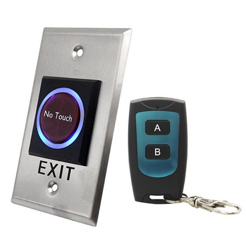 红外感应门禁开关远程遥控长条门铃按钮 不锈钢自动门出门按钮