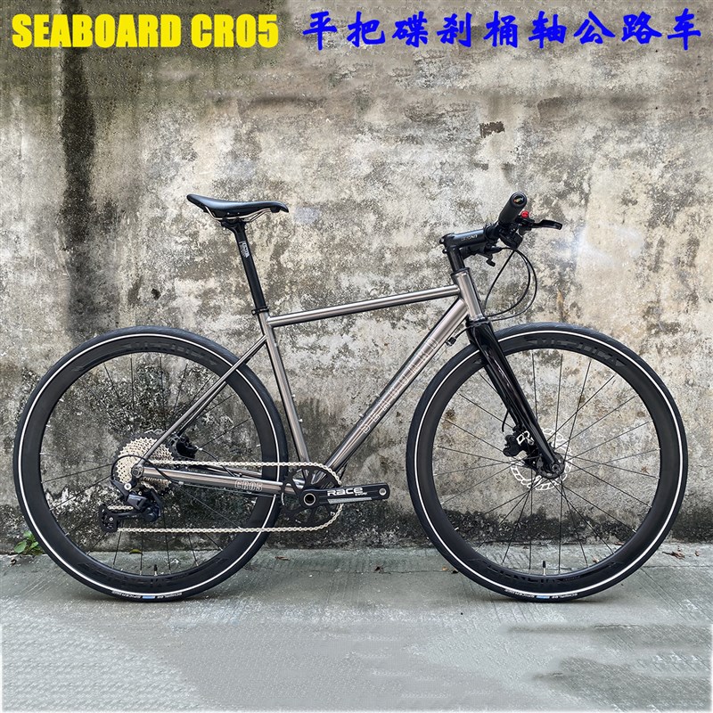 定制DIY云岸CR0m5碟刹公路车700C平把钢架桶轴油刹12S速自行车整