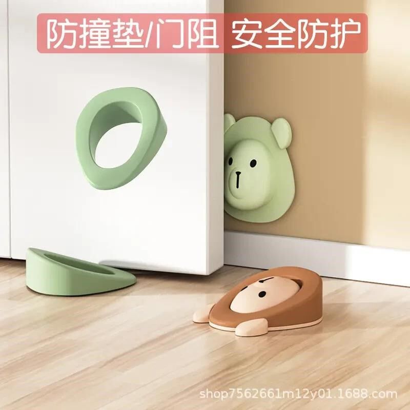 硅胶顶门器防风门挡n防撞门阻门卡固定门塞堵门档门吸阻门器门楔
