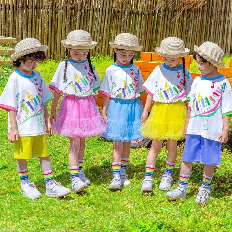 六一儿童表演服装大合唱幼儿园舞蹈亲子装K班服啦啦队小学生朗诵