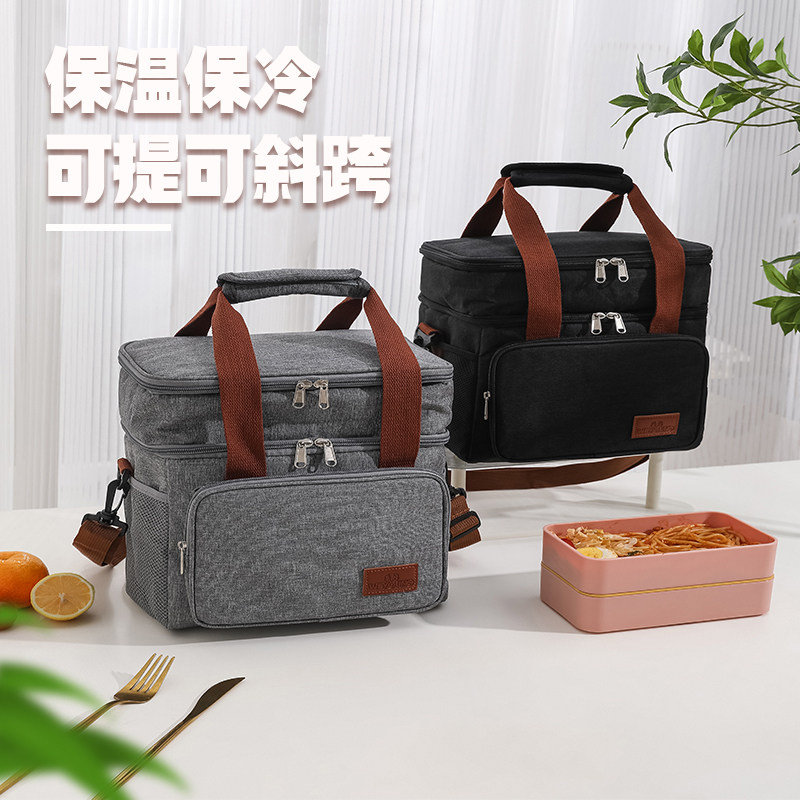上班族洋气提饭包饭盒袋v便当包高颜值手提袋便携保温手提袋子