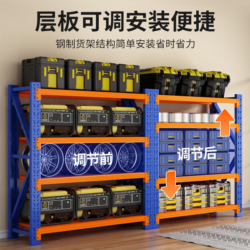 仓储重型货架仓库超强承重货物架子车库快递家用多层置物架储物架