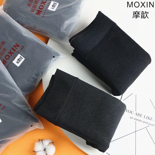 MOXIN摩歆862竖条显瘦加绒打底裤女秋冬棉面连裤袜保暖踩Z脚裤637