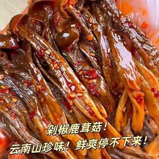 香辣开袋即食卤味鲜菇爆辣解馋小零食下酒菜 大袋装 脆爽鹿茸菇