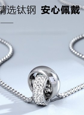 项链男潮设计感小众潮牌百搭男生配饰高级感钛钢高街挂坠男士吊坠