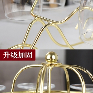 家用6只水晶杯葡萄醒酒器欧式 红酒杯套装 创意玻璃高脚杯奢华酒具