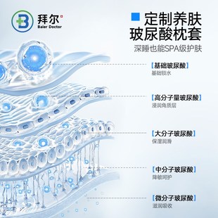 拜尔枕头护颈椎助睡眠侧睡枕医学美颜护脊慢波枕头枕套单个