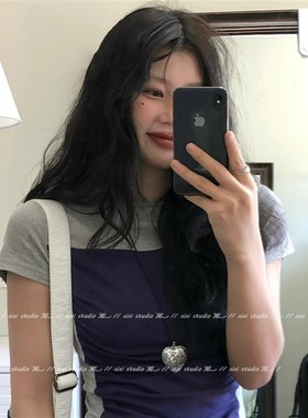 韩系复古银色爱心吊坠文艺长款项链高级感简约颈饰氛围感新品配饰