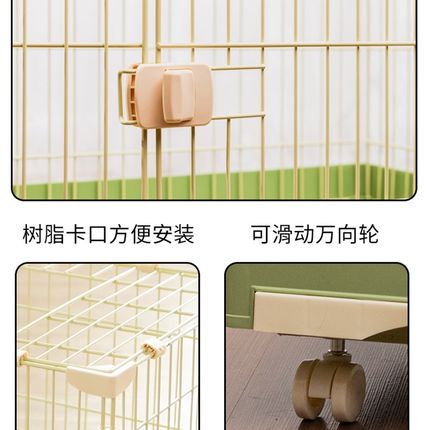 狗笼子小型犬中型室内带厕所分离宠物柯基泰迪家用狗狗围栏式托盘