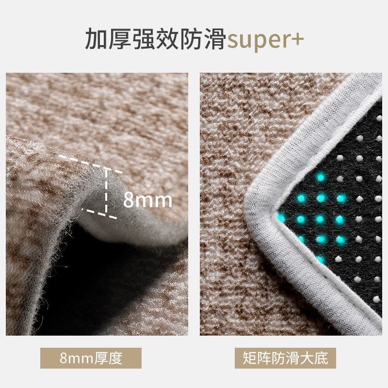 高级感轻奢复古绿色入户门地垫家用防滑踩脚垫客厅地毯门垫大门口