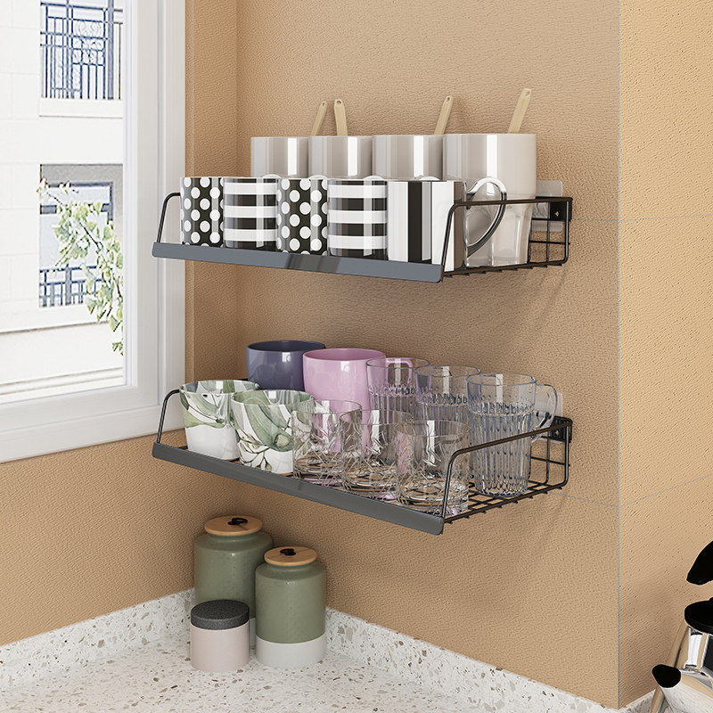 杯子收纳置物架壁挂式免打孔水杯架子厨房茶水间挂墙上茶杯放置架,家庭/个人清洁工具,杯架,淘宝优惠券,粉丝福利购,淘宝优惠卷