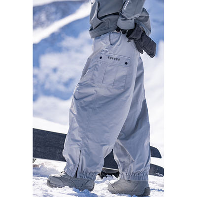 AWKA滑雪裤女款2023新款单板美式专业防水宽松滑雪服裤子冬束口裤