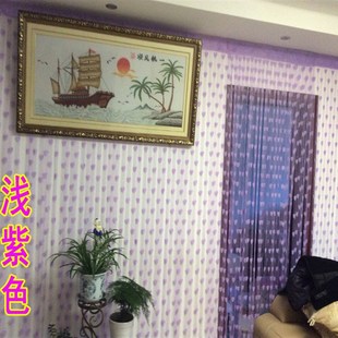 韩式 饰窗帘挂帘子 成品线帘加密婚庆浪漫爱心3米 3米隔断帘门帘装