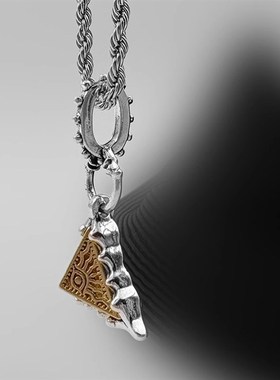 WHYBLUE 荷鲁斯之眼毛衣链男高级感嘻哈三角街头挂饰个性做旧小众