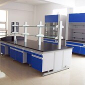 实验室全钢操作台边台设备 实验工作台 化学钢木操作台 中岛台