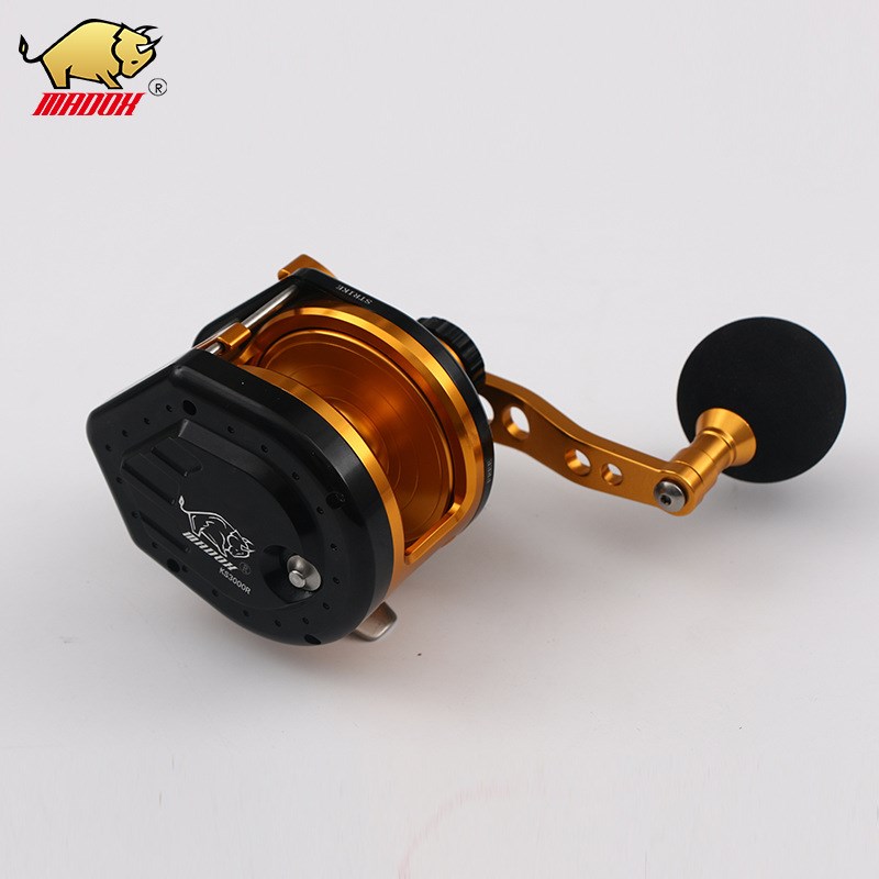 宁波小金牛MADOX工厂慢摇铁板巨物轮KS系列船海钓鼓轮渔线轮