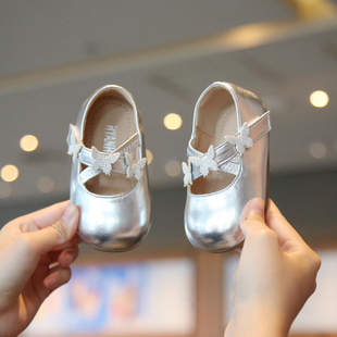 春秋季女宝宝鞋子0一1-2周岁韩版婴G儿公主防滑软底透气学步小皮