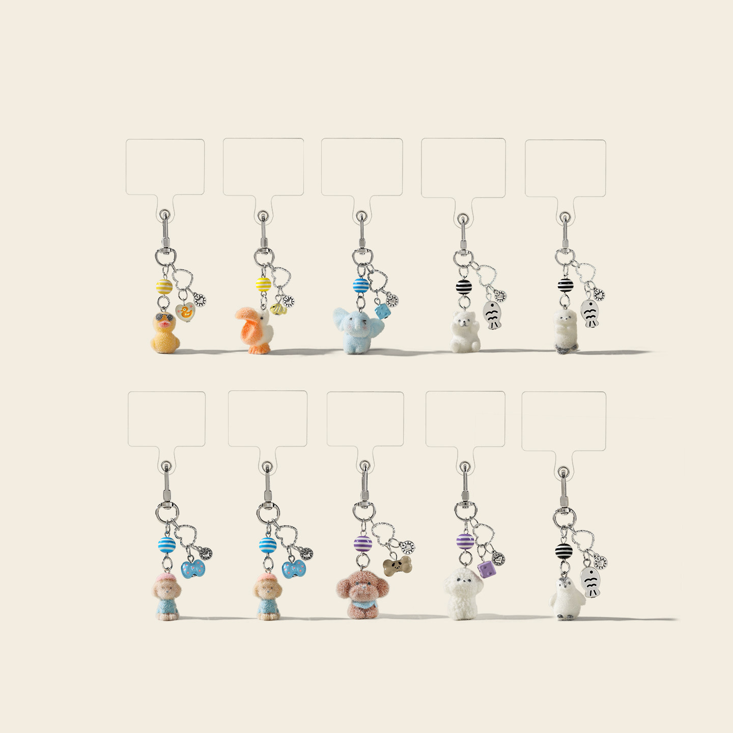 植绒小鼻嘎手机链迷你包包挂件图片