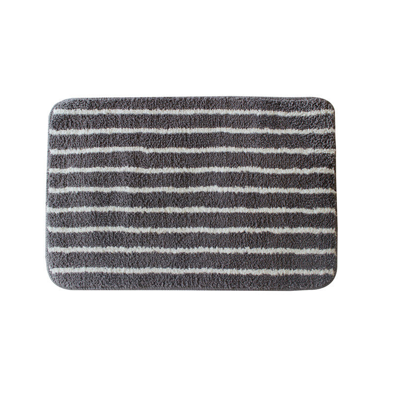 日系风灰黑条纹冷色调线条吸水防滑浴室脚踏垫地垫门垫家用,居家布艺,家用脚垫,淘宝优惠券,粉丝福利购,淘宝优惠卷