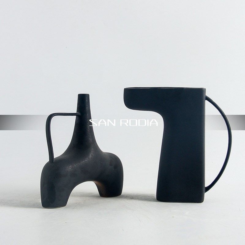 现代几何陶瓷瓶样板房售楼处酒店客厅桌面玄关插器装饰品,家居饰品,花瓶,淘宝优惠券,粉丝福利购,淘宝优惠卷