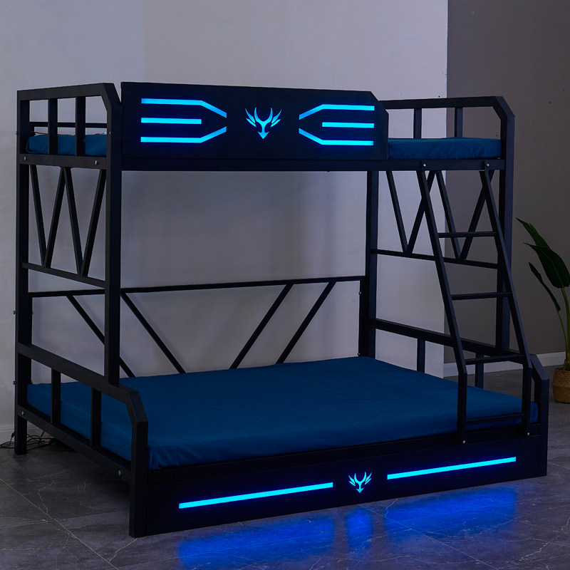 新款炫彩发光电竞床酒店铁艺上下铺宾馆铁架床学校宿舍公寓网吧床,商业/办公家具,学校双层床/宿舍床,淘宝优惠券,粉丝福利购,淘宝优惠卷