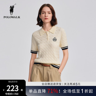 针织短袖 2025秋季 新品 女式 POLOWALK女装 polo衫 针织衫 短袖 女款
