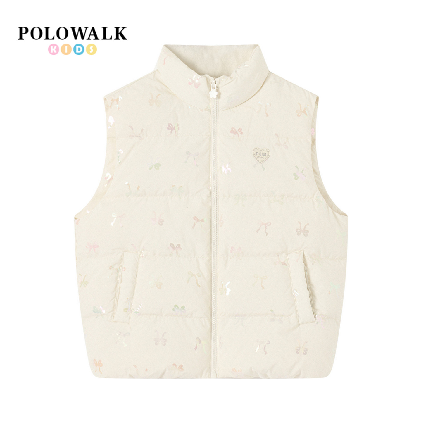 POLOWALK女童秋季新品羽绒马甲