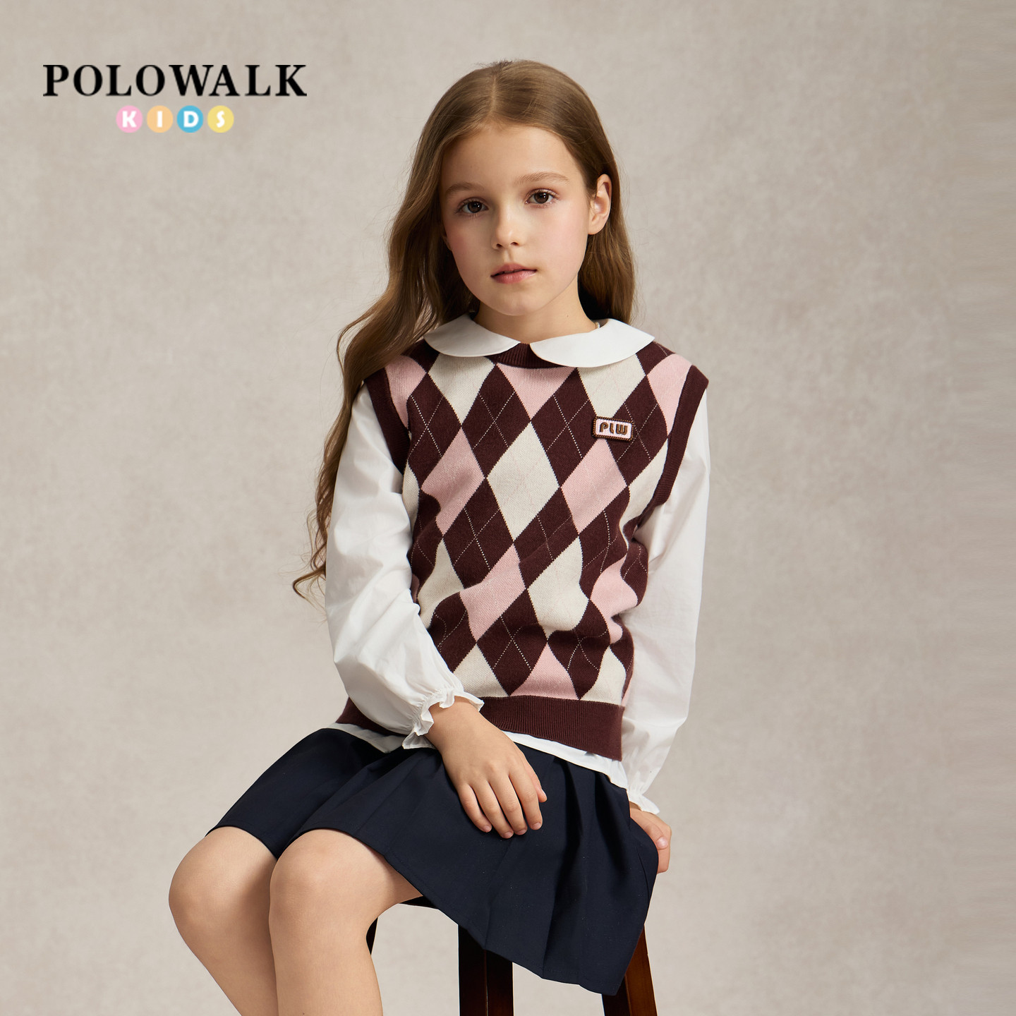 POLOWALK女童秋季新品针织衫