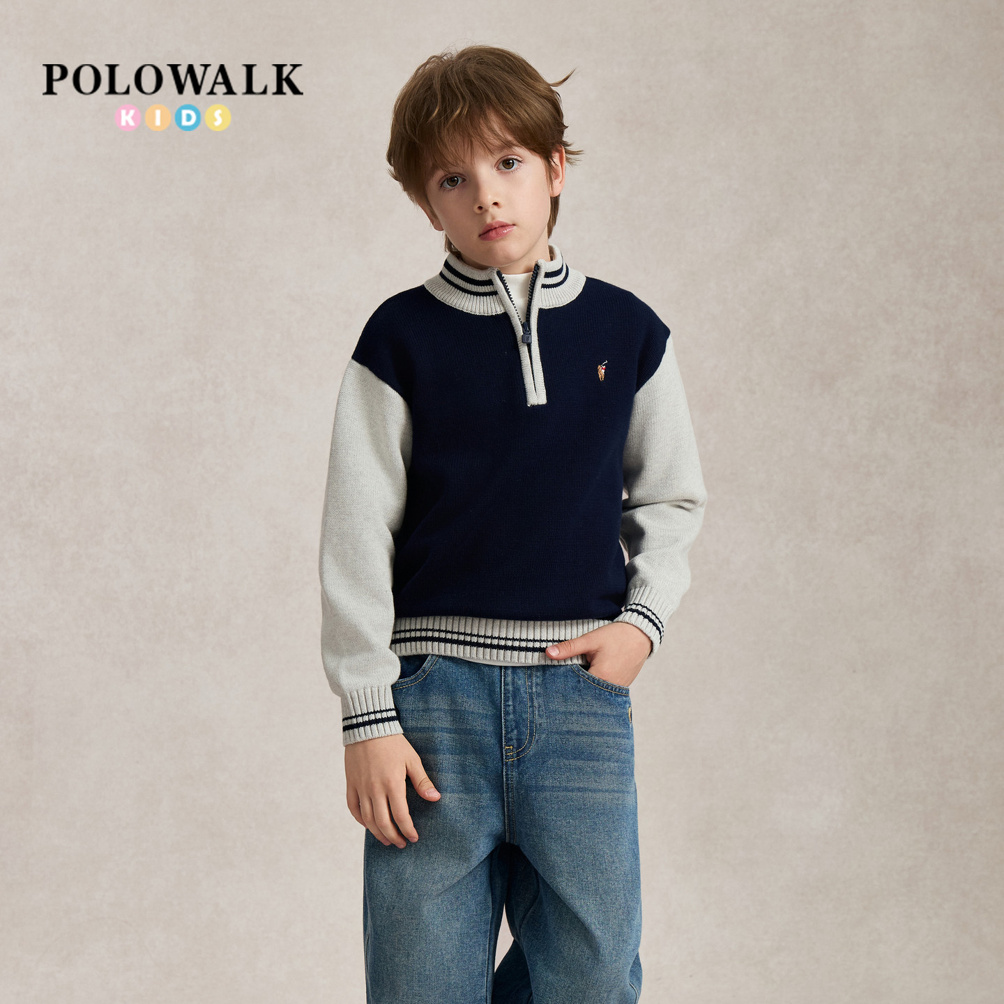 POLOWALK男童秋季新品针织衫