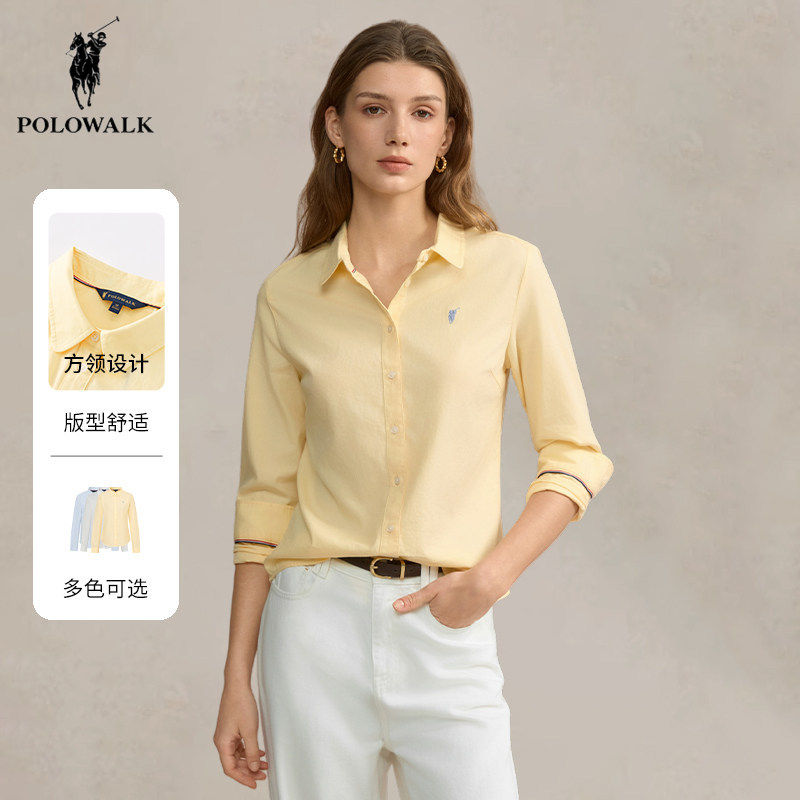 POLOWALK纯棉轻奢减龄女士衬衫