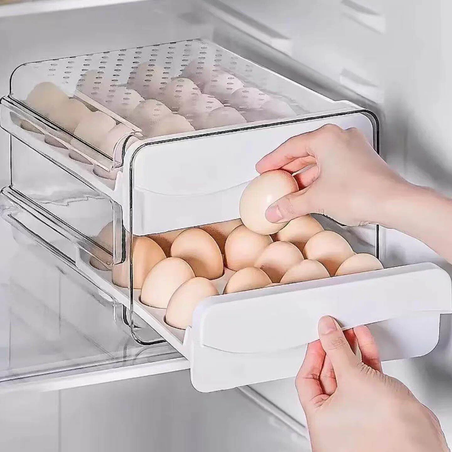 食品级冰箱抽屉式鸡蛋收纳盒