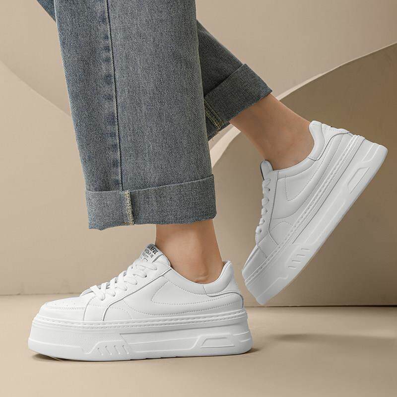 新品小白鞋男士厚底2026夏季新款透气松糕潮鞋内增高鞋子男款休闲