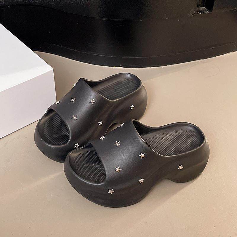 新品主婚纱神器厚底洞洞鞋女露趾夏季凉拖鞋女松糕增高婚礼新娘伴